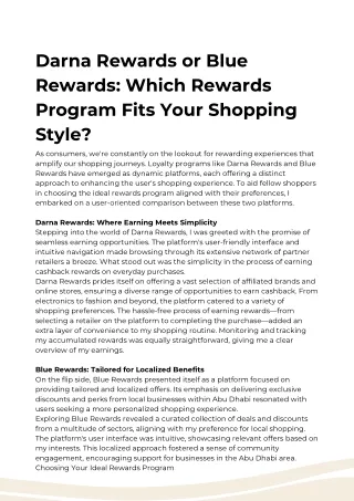 Darna Rewards or Blue Rewards: Which Rewards Program Fits Your Shopping Style?
