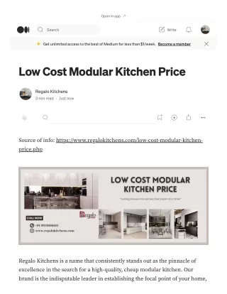 Low Cost Modular Kitchen Price