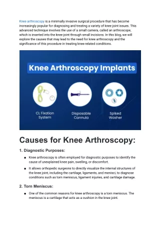 What is Knee Arthroscopy_ Causes, Need & Implants