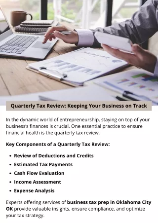 Quarterly Tax Review: Keeping Your Business on Track