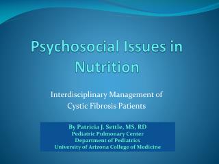 Psychosocial Issues in Nutrition