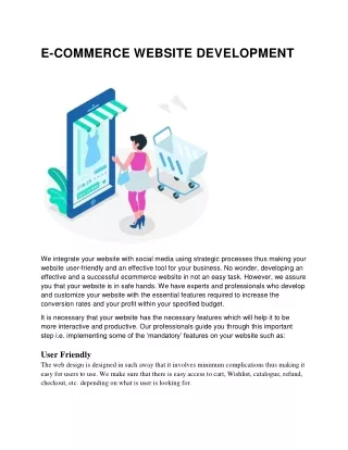 E-commerce website development