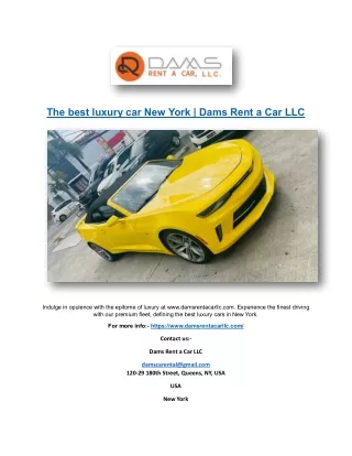 The best luxury car New York | Dams Rent a Car LLC