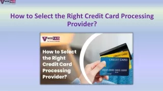 How to select right credit card provider?