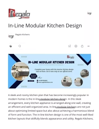 In-Line Modular Kitchen Design