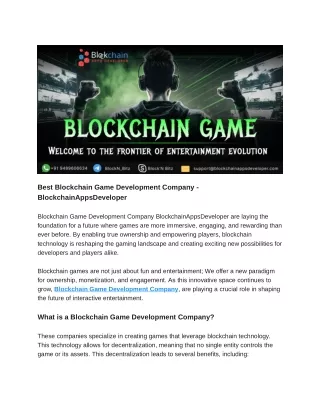 Blockchain Game Development