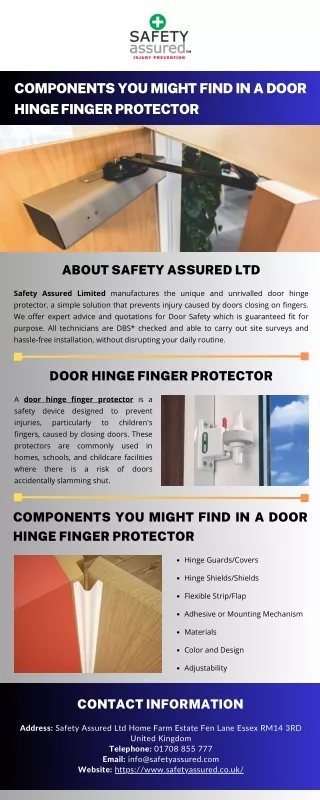 Components You Might Find in a Door Hinge Finger Protector