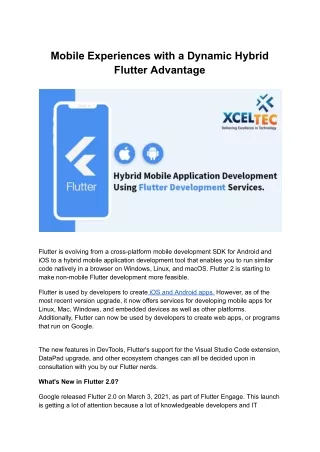 Hybrid Mobile App Development  | XcelTec