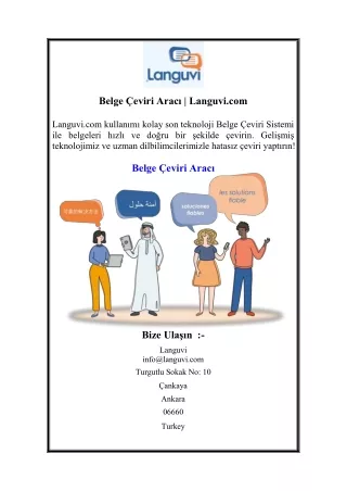 Belge Çeviri Aracı  Languvi.com