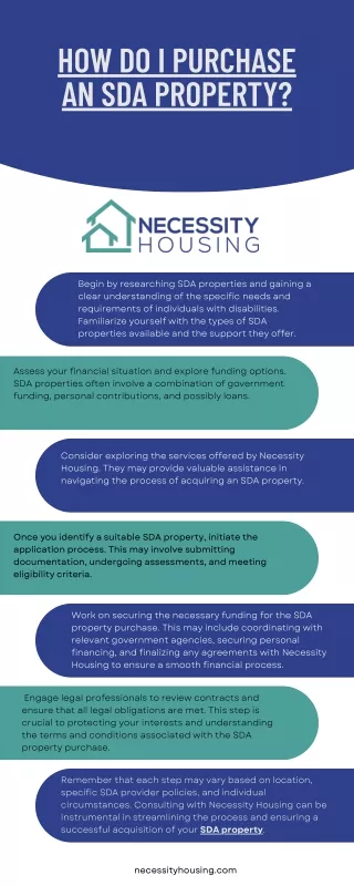 How do I purchase an SDA property