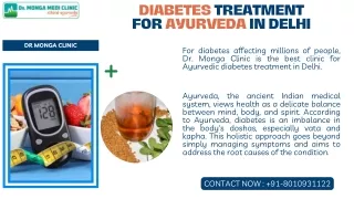 Diabetes Treatment For Ayurveda in Delhi | 8010931122