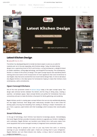 Latest Kitchen Design