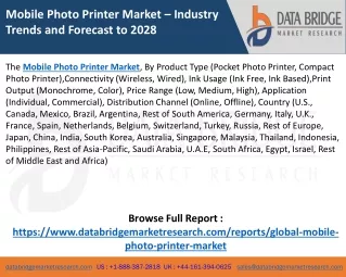 Mobile Photo Printer Market