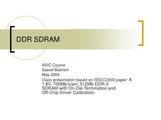 DDR SDRAM