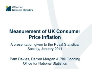 Measurement of UK Consumer Price Inflation