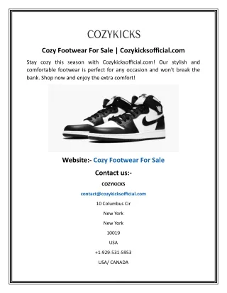 Cozy Footwear For Sale  Cozykicksofficial
