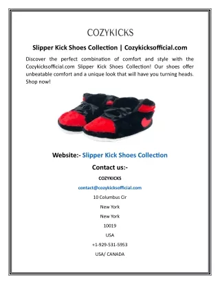 Slipper Kick Shoes Collection  Cozykicksofficial