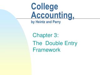 College Accounting, by Heintz and Parry