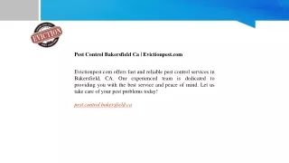 Pest Control Bakersfield Ca  Evictionpest.com