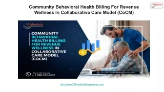 Community Behavioral Health Billing For Revenue Wellness In Collaborative Care Model (CoCM)