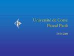 Universit de Corse Pascal Paoli