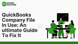 Resolve QuickBooks Company File In Use Issue Quickly