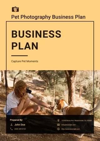 pet photography business plan