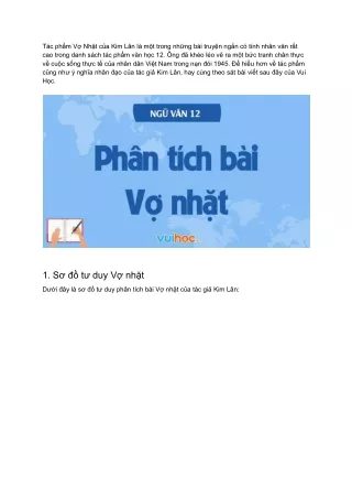PDF - Phân tích bài Vợ Nhặt - Kim Lân