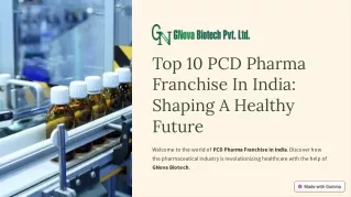 Top 10 PCD Pharma Franchise in India