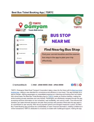 Best Bus Ticket Booking App _ TSRTC