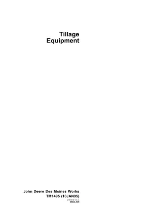 John Deere Tillage Equipment Service Repair Manual (tm1495)