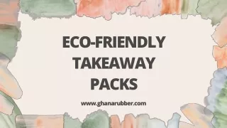 Eco-Friendly DIsposable Takeaway