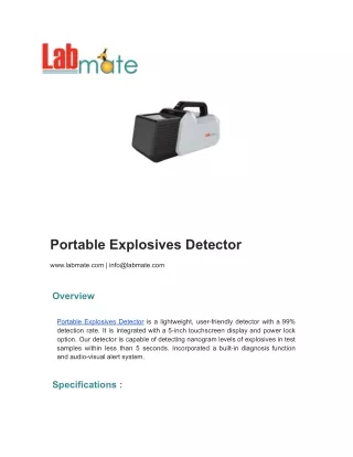 Portable Explosives Detector