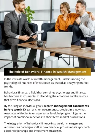 The Role of Behavioral Finance in Wealth Management