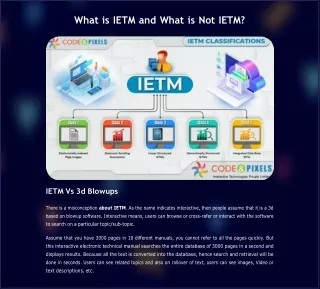 What is IETM and What is Not IETM