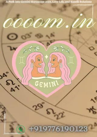 A Peek into Gemini Horoscope 2024, Love Life, and Kundli Solutions