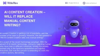 AI CONTENT CREATION – WILL IT REPLACE MANUAL CONTENT WRITING_