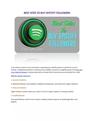 Best Sites to Buy Spotify Followers