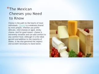 The Mexican Cheeses you Need to Know