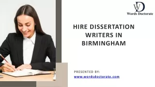 Hire Dissertation Writers in Birmingham