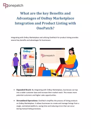 Key Benefits and Advantages of OnBuy Marketplace Integration with OnePatch