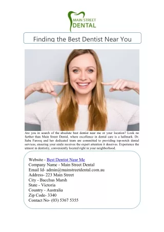 Best Dentist Near Me