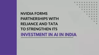 Nvidia forms partnerships with Reliance and Tata to strengthen its investment in AI in India- Darshan Hiranandani