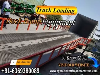 Hydraulic Dock Ramp,Dock Automation,Mobile Dock Ramp,Dock Ramp for Forklift,Container Ramp Manufacturer,Chennai,India,An