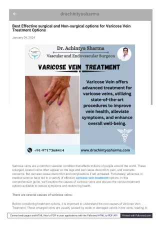 Easily Treat Varicose Veins with Minimal Invasive Techniques