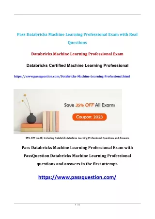 Databricks Machine Learning Professional Exam Questions