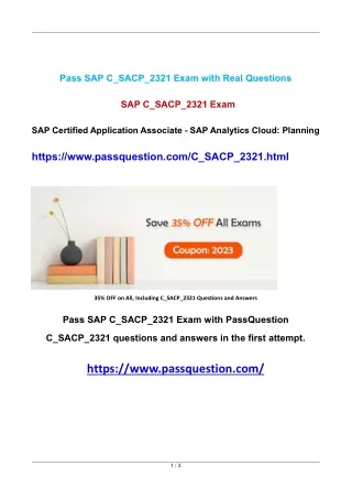 SAP Analytics Cloud Planning C_SACP_2321 Real Questions