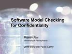 Software Model Checking for Confidentiality