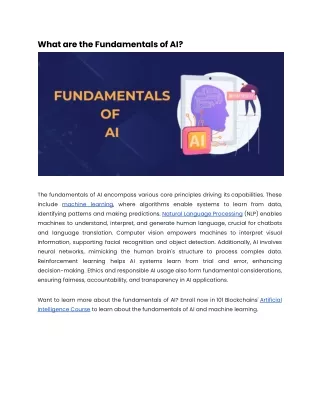 What are the fundamentals of AI_