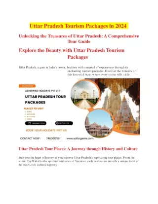 Uttar Pradesh Tourism Packages | Up Tour Guide